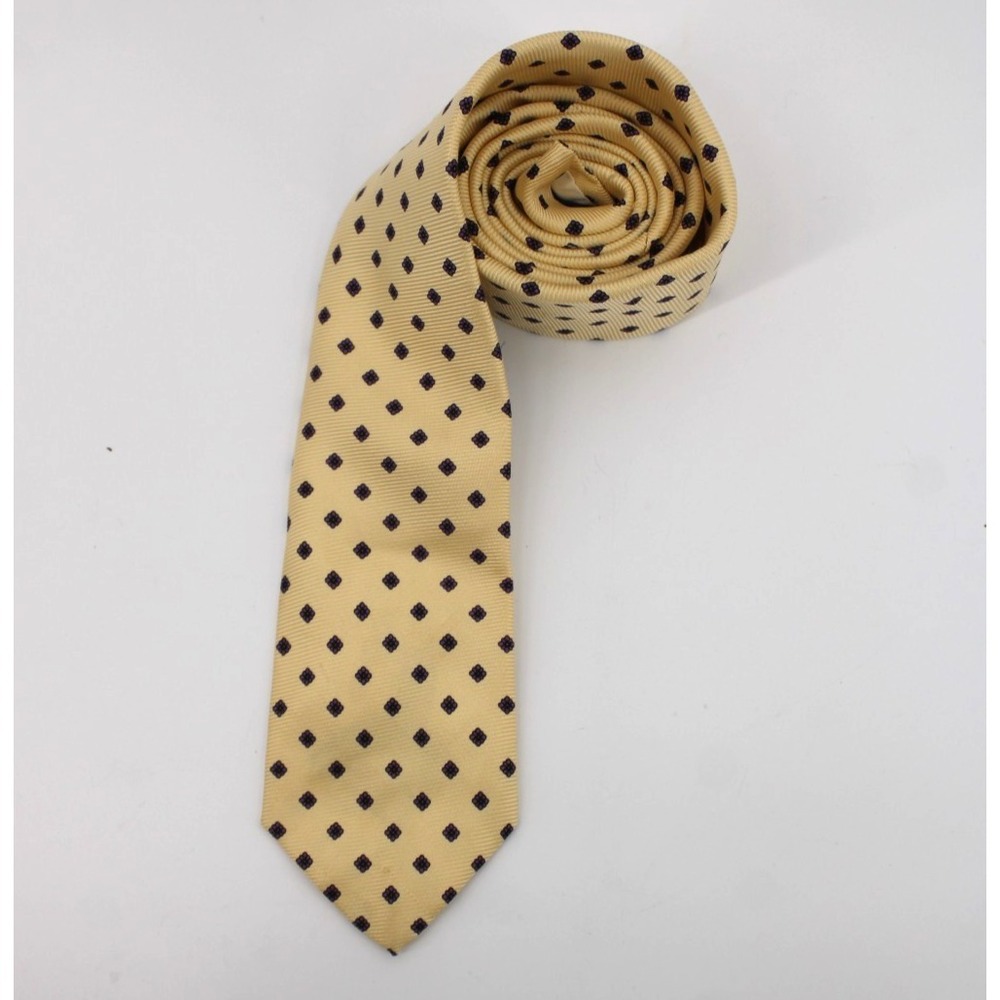 Polo Ralph Lauren Tie Yellow Floral Spring Easter Silk Necktie Italy Mens Formal